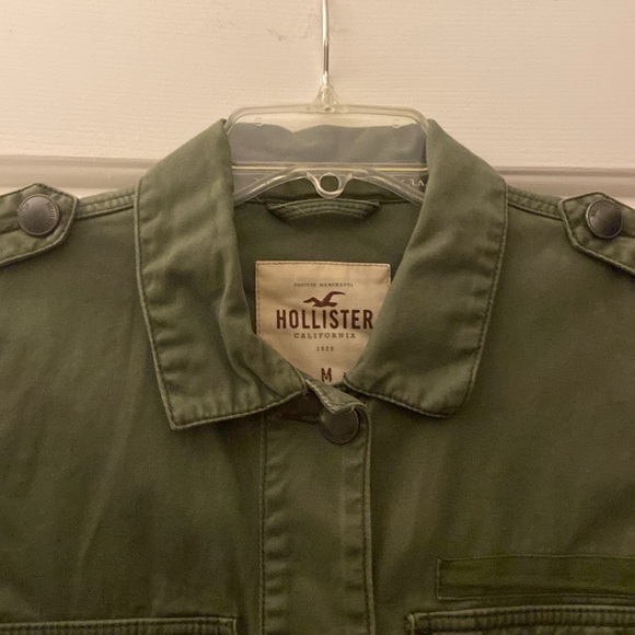 Trendy army green fall jacket - Picture 4 of 8